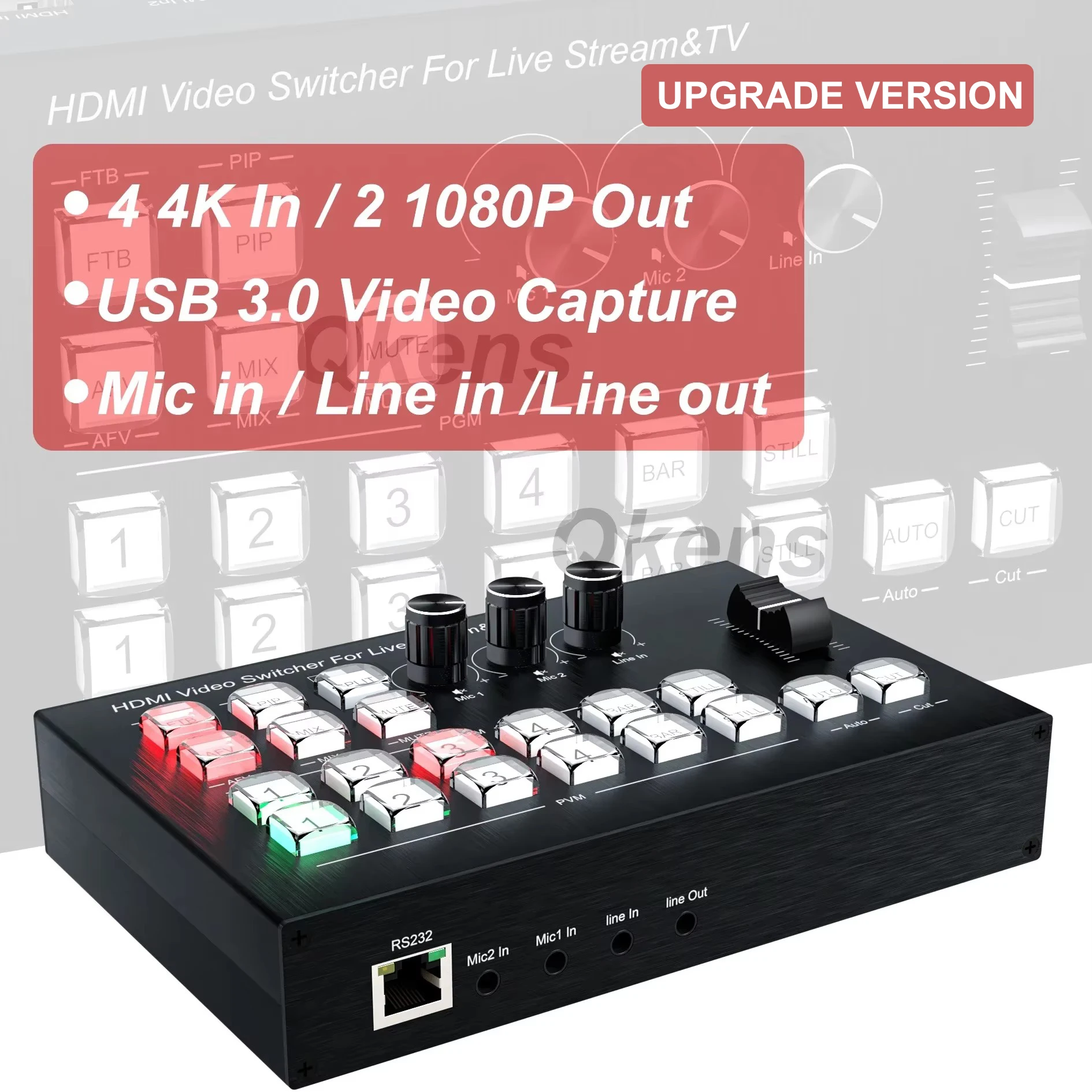 Gaming Console All In One - HDMI 비디오 멀티 카메라 스위처, 라이브