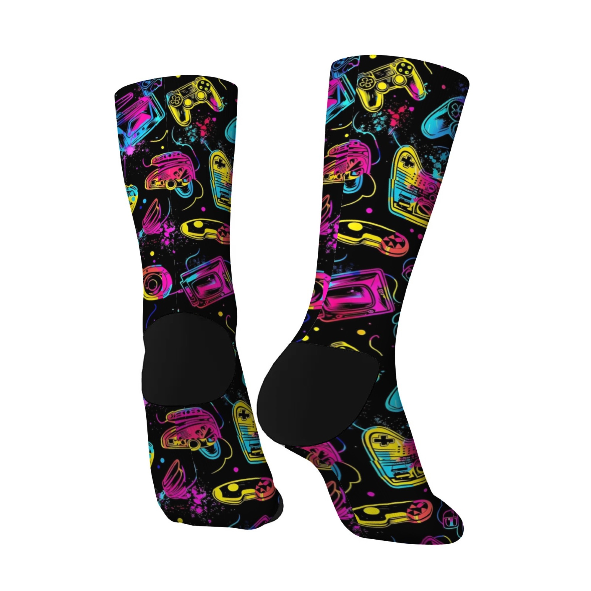 게임 콘솔 컬러풀 그래피티 양말 참신하고 재미있는 남성 - Gaming Console Youtube 리뷰 및 가격