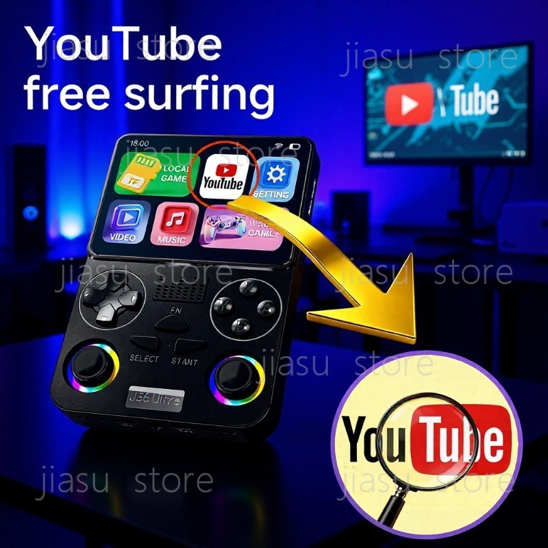 J36 울트라 휴대용 게임 콘솔 안드로이드 시스템 Wi - Gaming Console Youtube 리뷰 및 가격