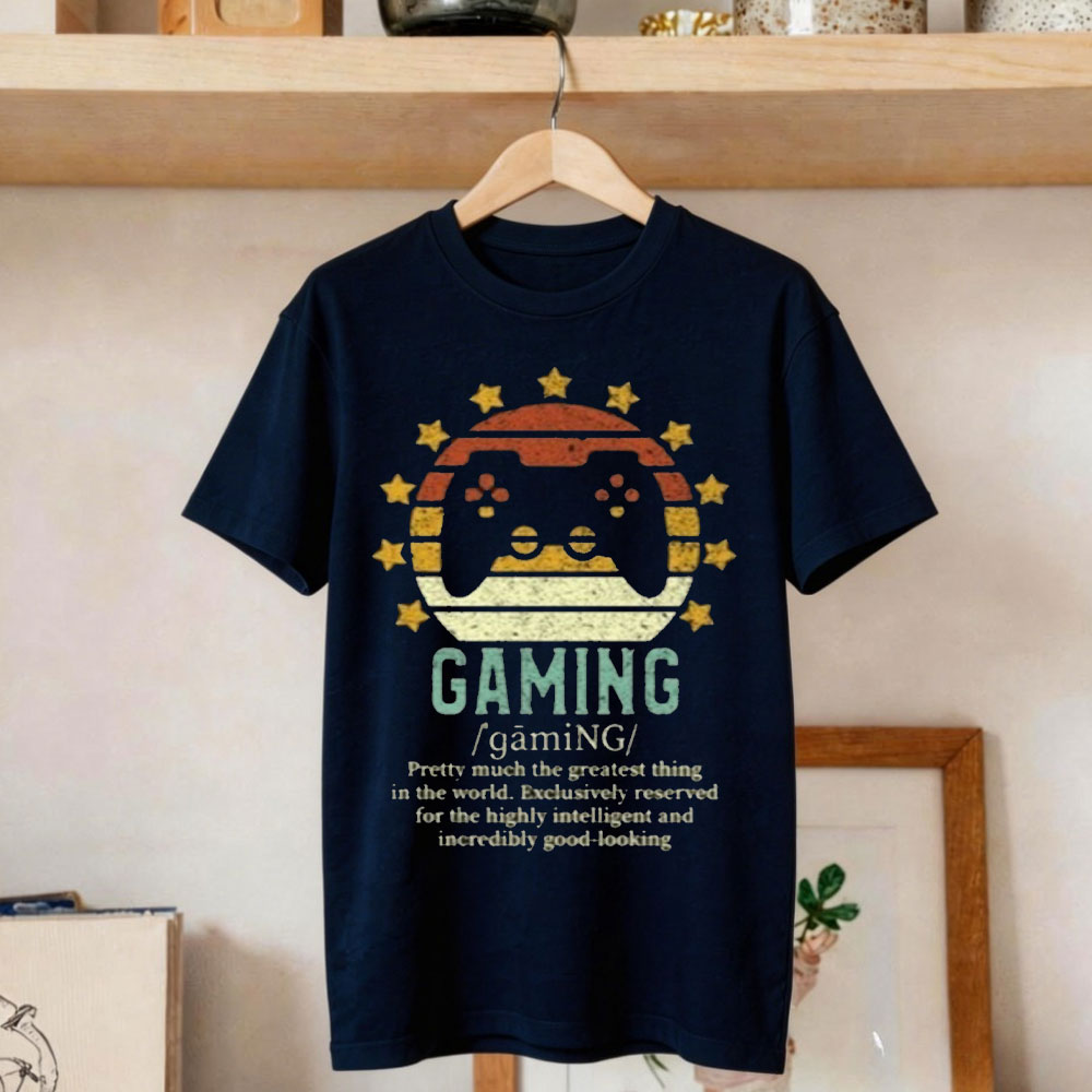 재미있는 게임 정의 티셔츠 빈티지 콘솔 비디오 게임 플 - Gaming Console Definition 리뷰 및 가격