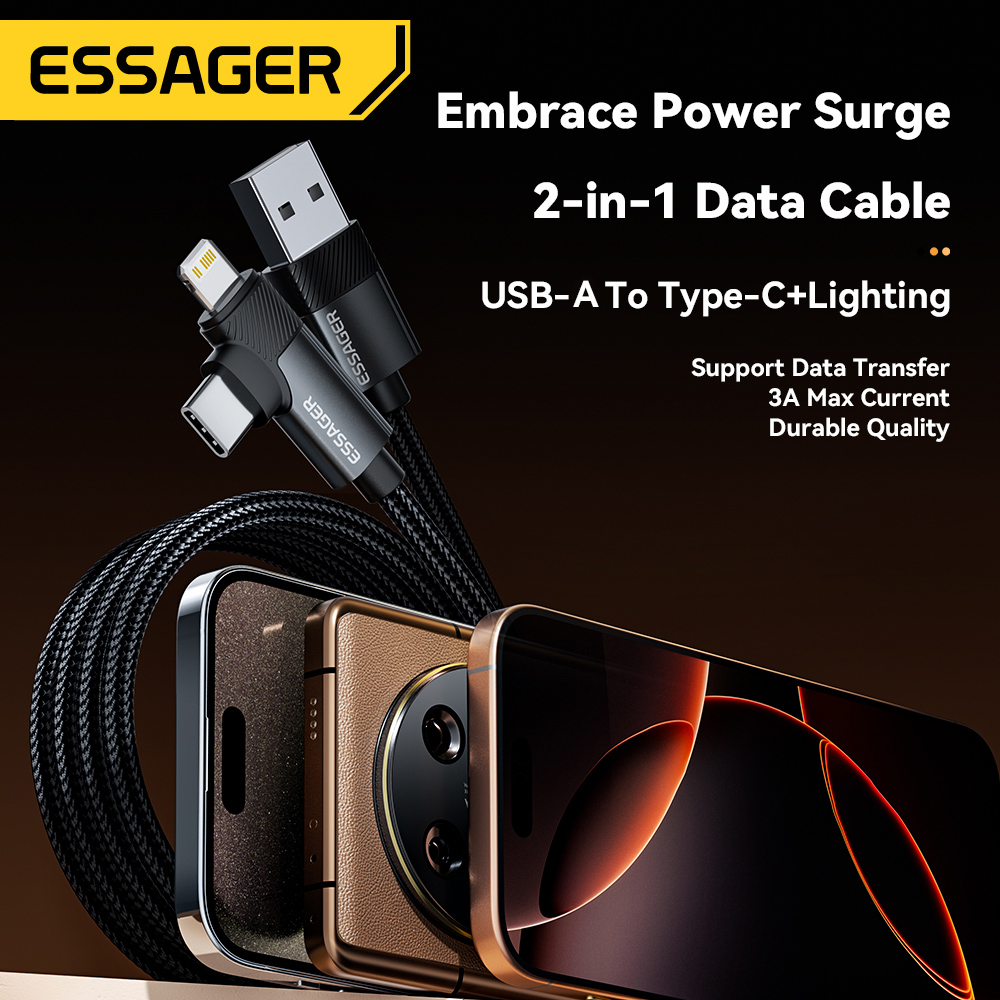 Essager 투인원 직각 케이블, USB A to T - Gaming Console Ipad 리뷰 및 가격