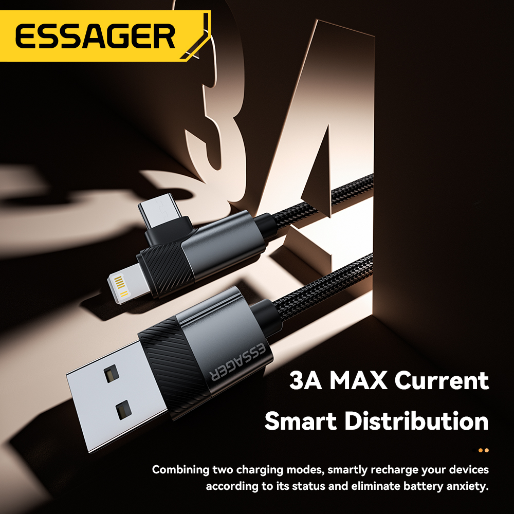 Essager 투인원 직각 케이블, USB A to T - Gaming Console Ipad 리뷰 및 가격
